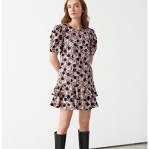 & Other Stories X Brogger- Ruffled Shoulder Dress